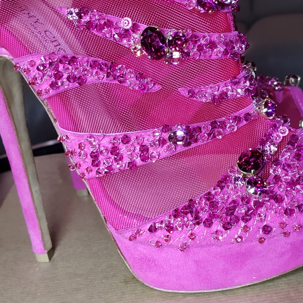 Jimmy Choo crystal booties